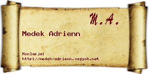 Medek Adrienn névjegykártya